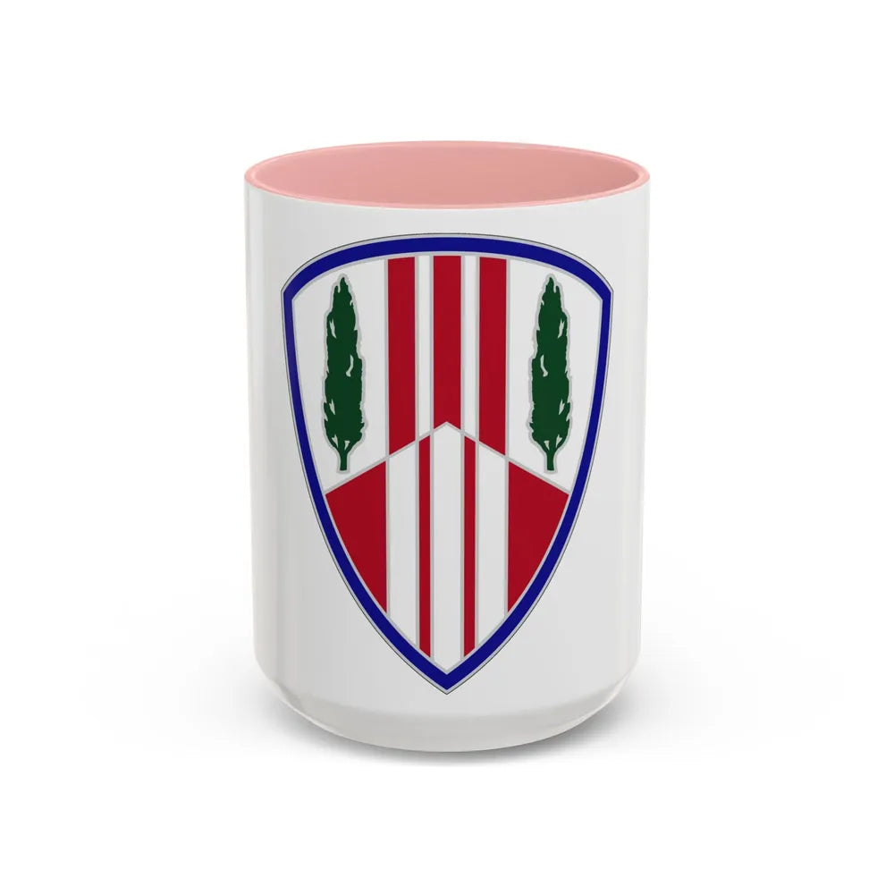 369 Sustainment Brigade (U.S. Army) Accent Coffee Mug-15oz-Pink-Go Mug Yourself