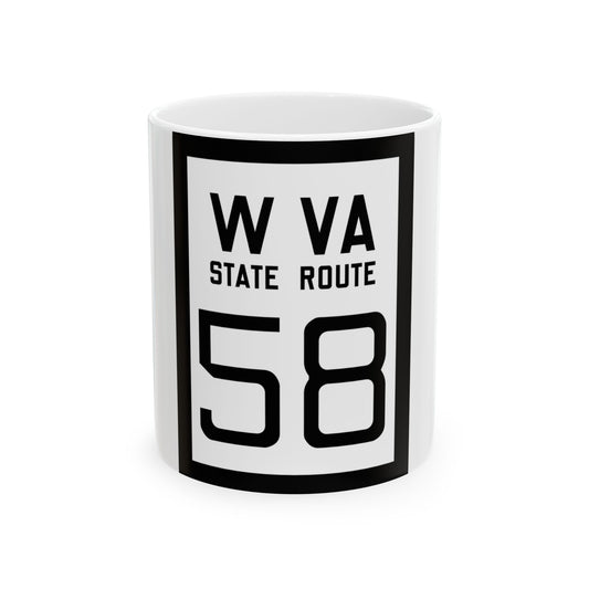 WV-58 1922 (Virginia) (Road Sign) White Coffee Mug-11oz-Go Mug Yourself