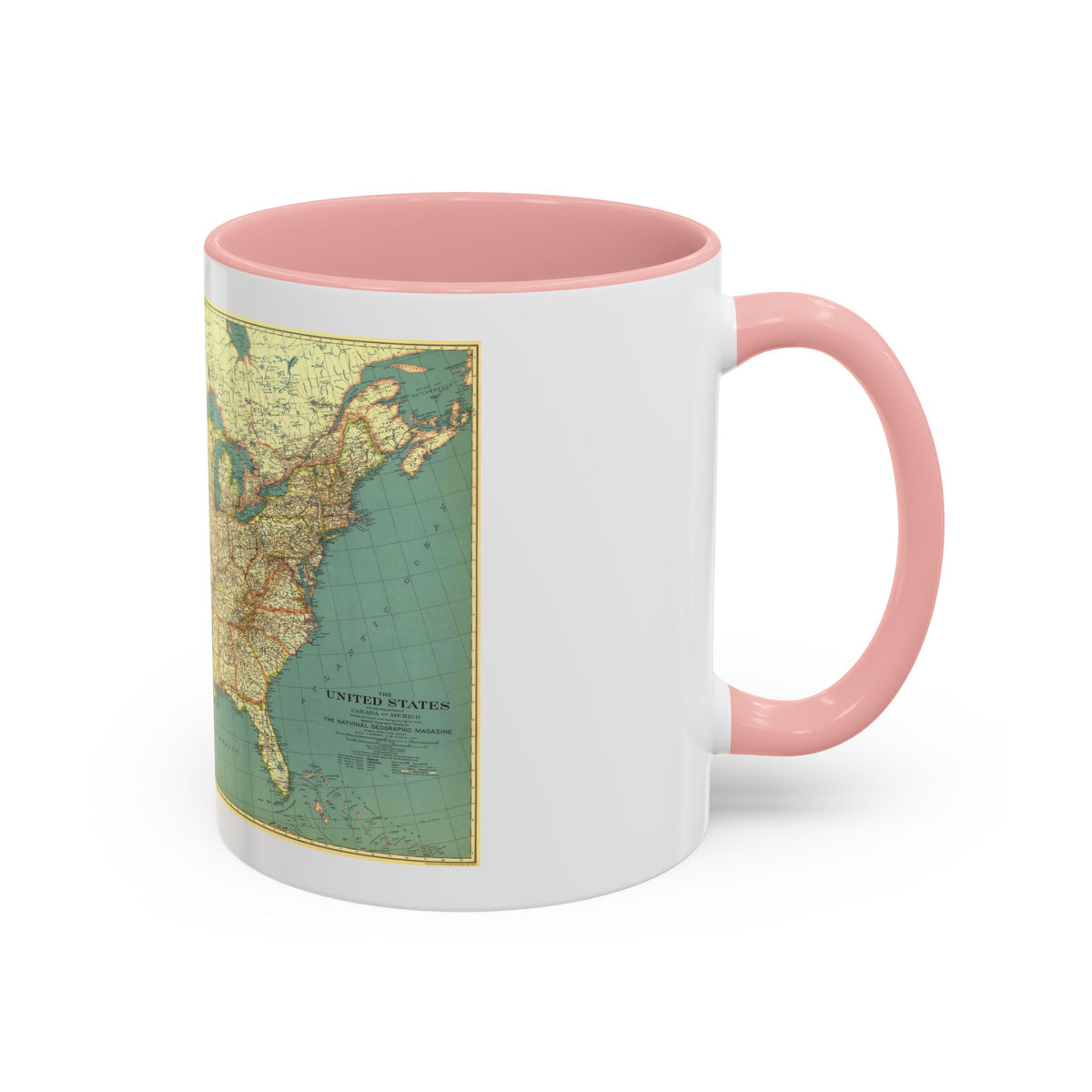 USA - The United States (1933) (Map) Accent Coffee Mug