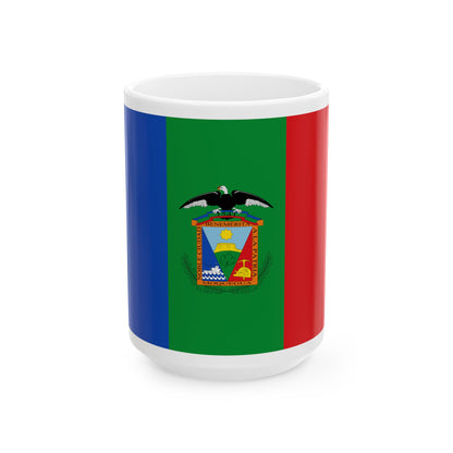 Flag of Moquegua capital of the Moquegua Region Peru - White Coffee Mug-15oz-Go Mug Yourself