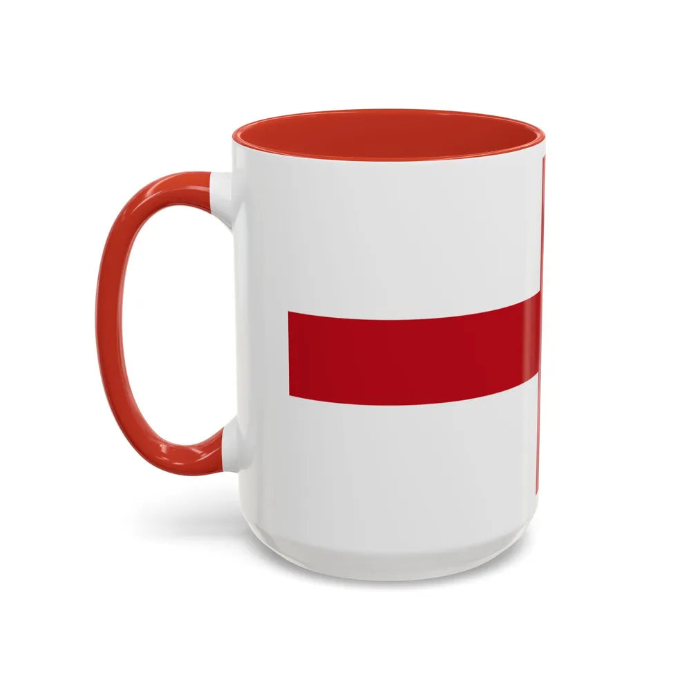 Flag of Genoa Italy - Accent Coffee Mug-Go Mug Yourself