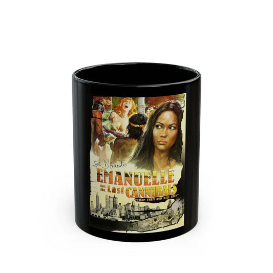 EMANUELLE AND THE LAST CANNIBALS (2) 1977 Movie Poster - Black Coffee Mug-11oz-Go Mug Yourself