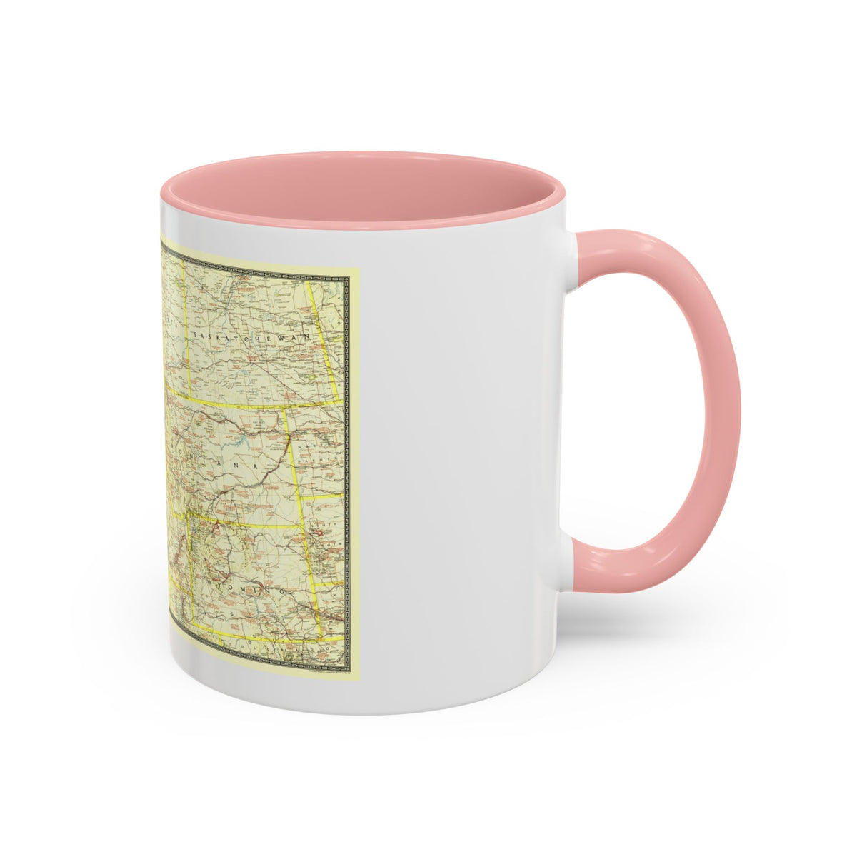 USA - Northwestern (1941) (Map) Accent Coffee Mug