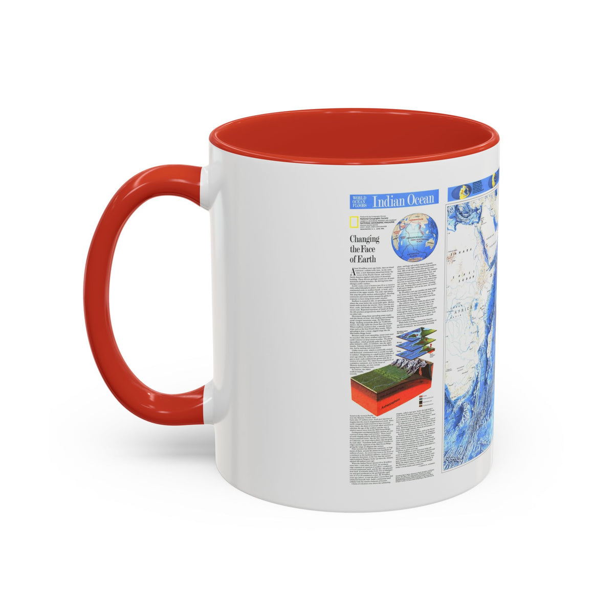 Indian Ocean (1992) (Map) Accent Coffee Mug
