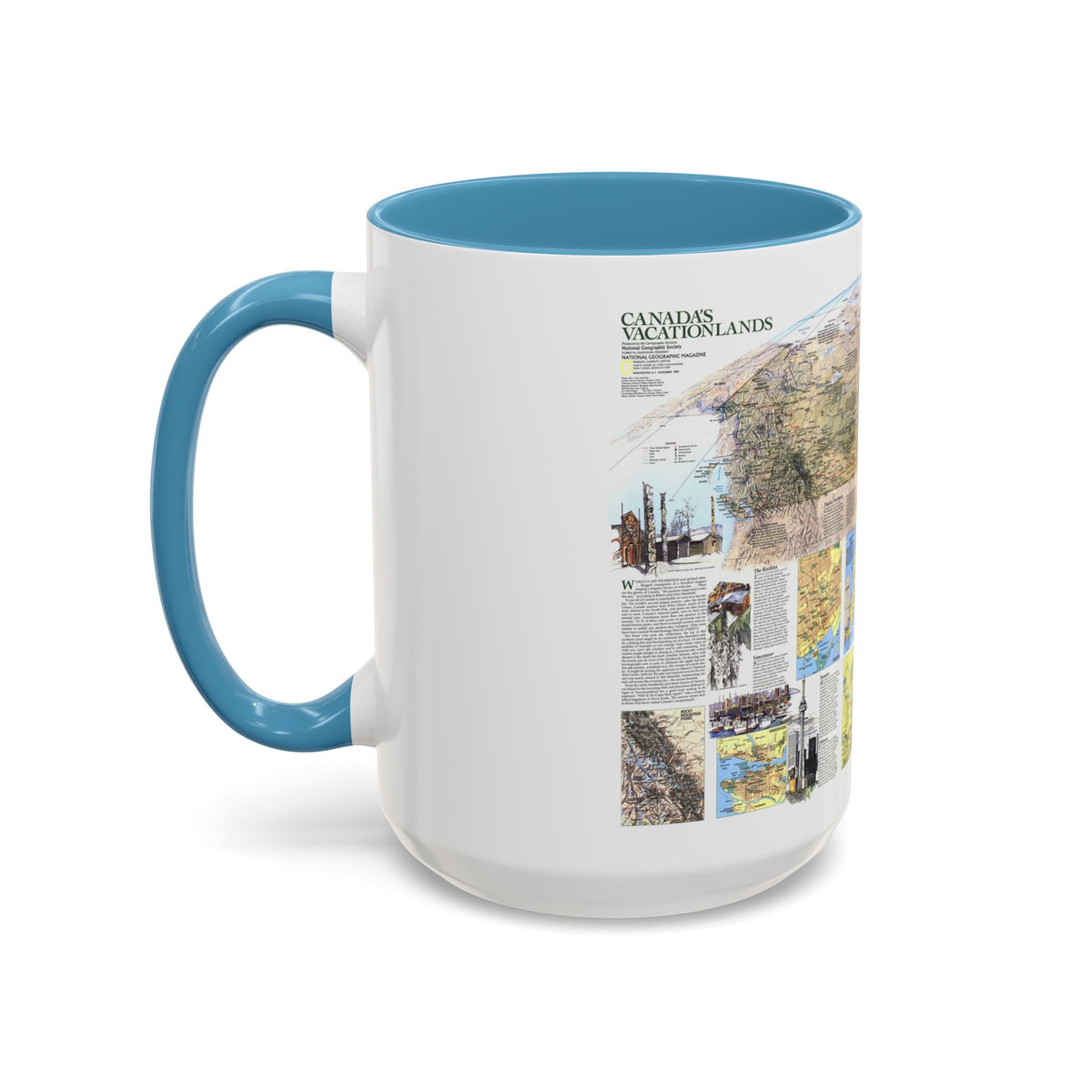 Canada - Vacationlands (1985) (Map) Accent Coffee Mug