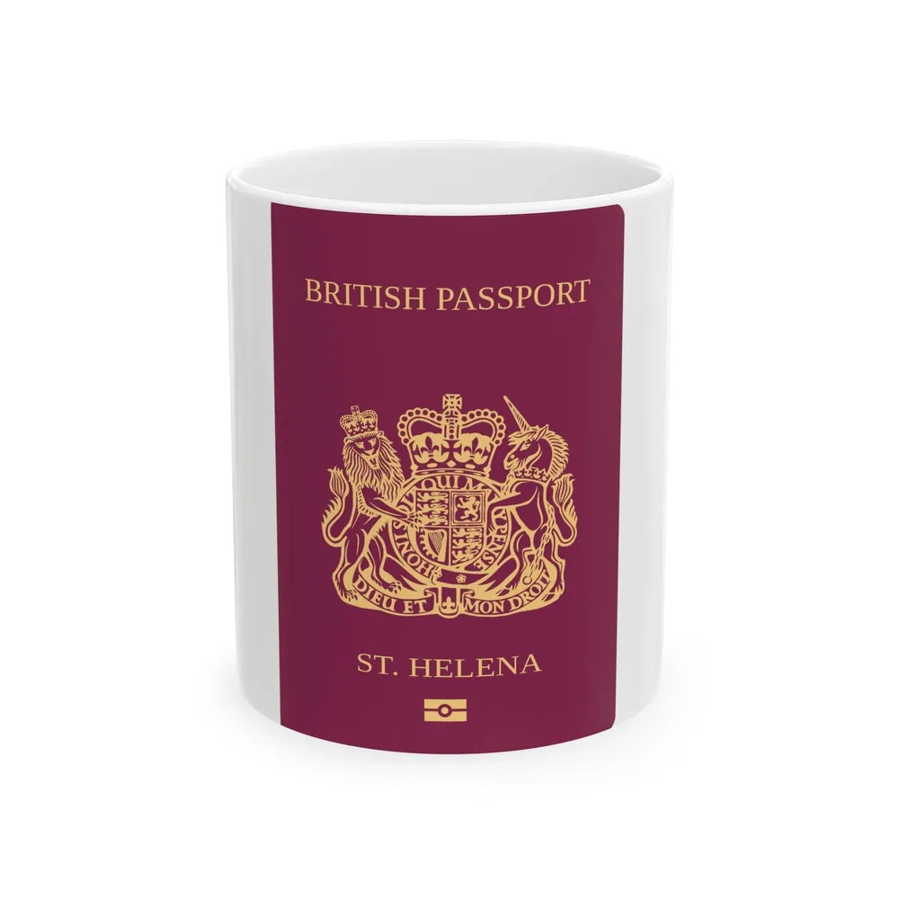 St. Helena Passport - White Coffee Mug-11oz-Go Mug Yourself