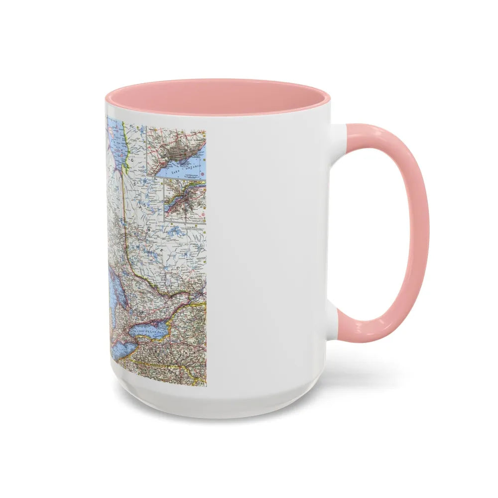 Canada - Central (1963) (Map) Accent Coffee Mug-Go Mug Yourself