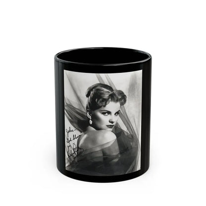 Debra Paget #04 - 8x10 B&W Glamour Portrait Upper Body Bare Shoulders Photo signed (Vintage Female Icon) Black Coffee Mug-11oz-Go Mug Yourself