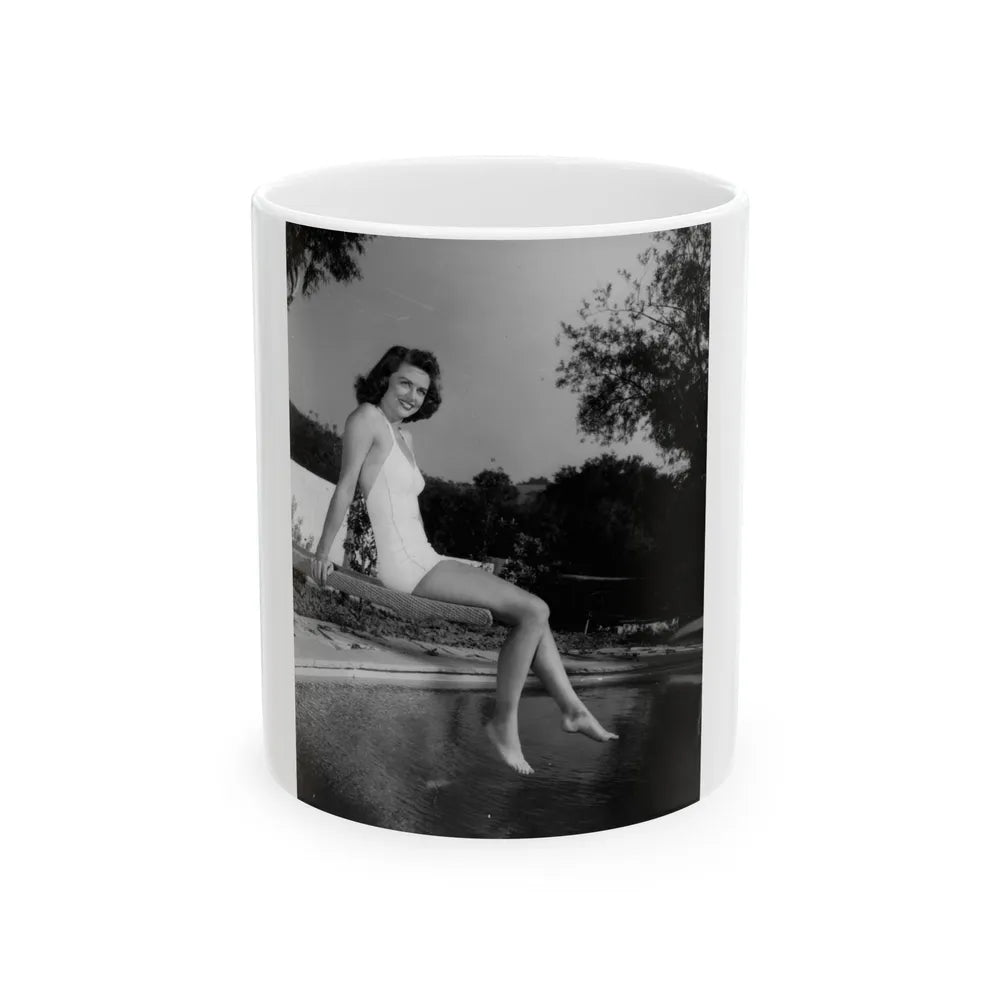 Dorothy Malone #155 (Vintage Female Icon) White Coffee Mug-11oz-Go Mug Yourself