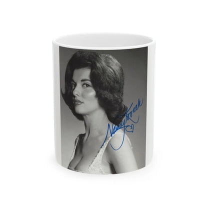 Nancy Kovack #66 (Vintage Female Icon) White Coffee Mug-11oz-Go Mug Yourself