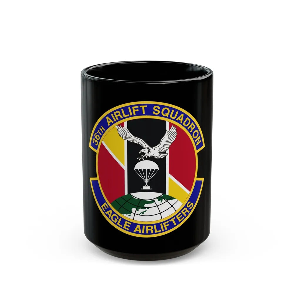 36th Airlift Squadron (U.S. Air Force) Black Coffee Mug-15oz-Go Mug Yourself