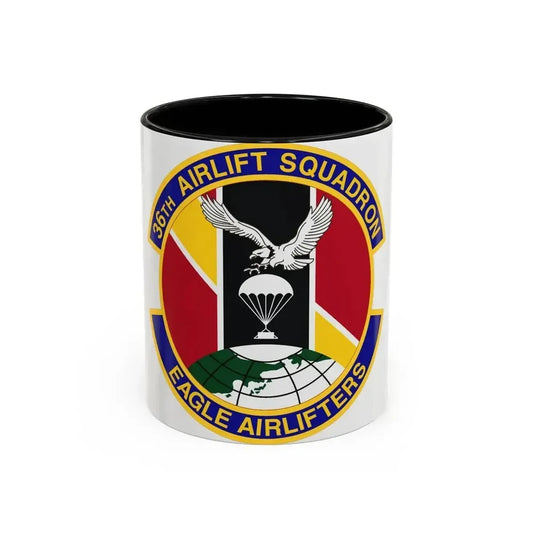 36th Airlift Squadron (U.S. Air Force) Accent Coffee Mug 11oz Black - Go Mug Yourself