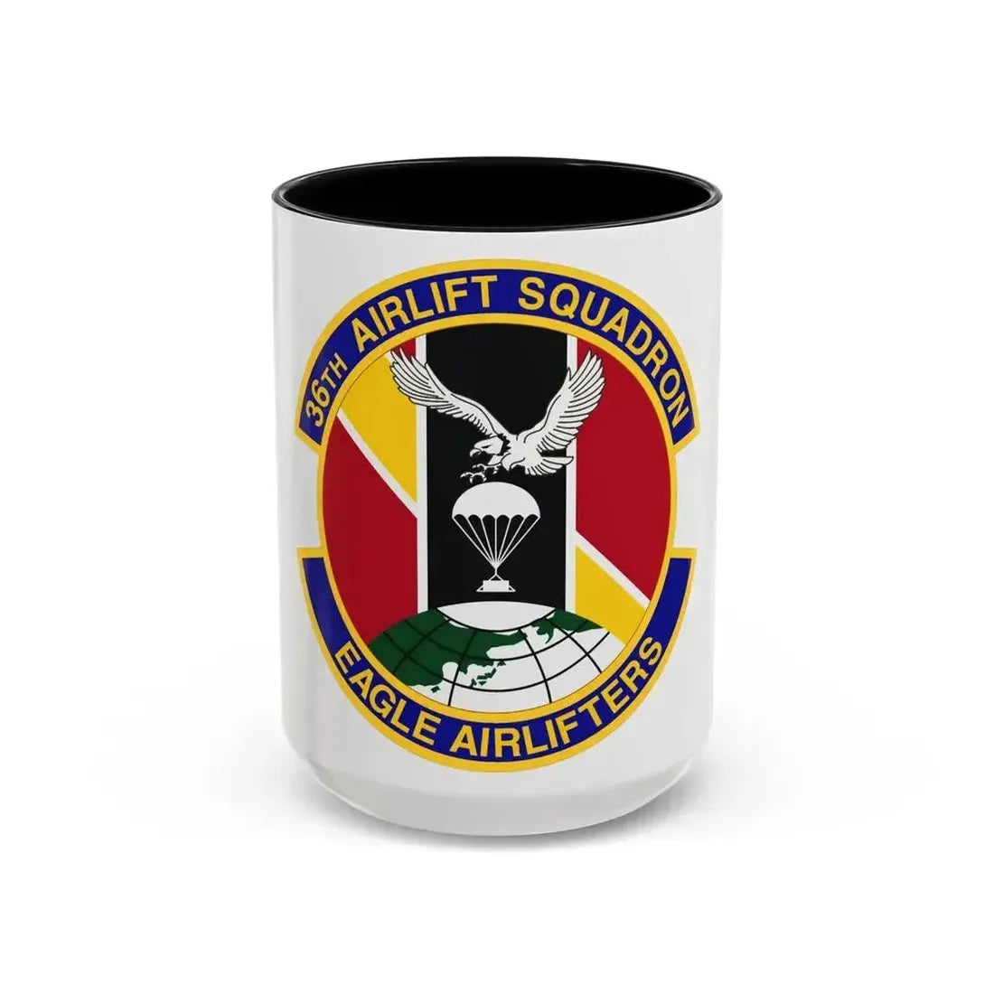 36th Airlift Squadron (U.S. Air Force) Accent Coffee Mug 15oz Black - Go Mug Yourself