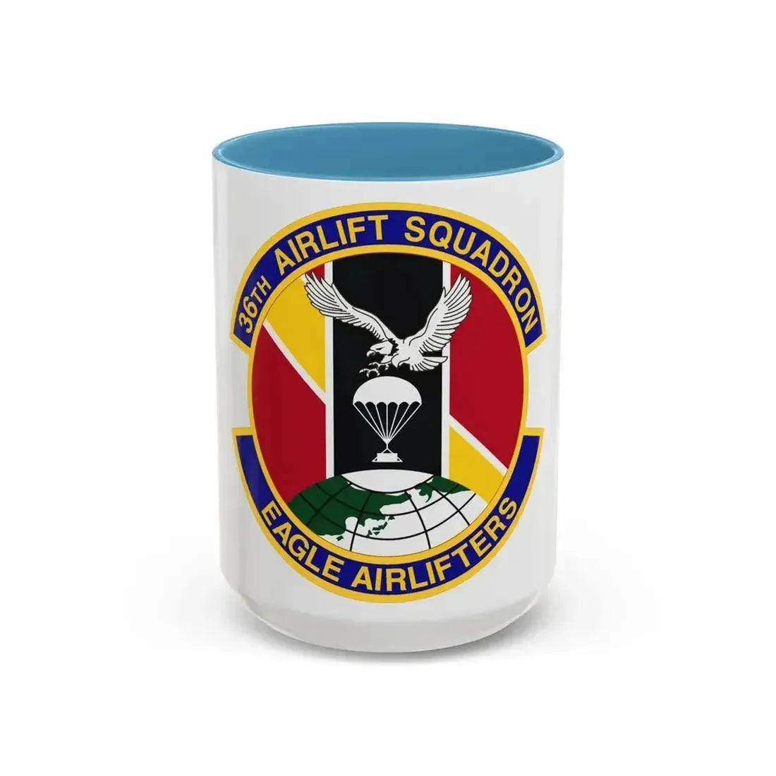 36th Airlift Squadron (U.S. Air Force) Accent Coffee Mug 15oz Light Blue - Go Mug Yourself