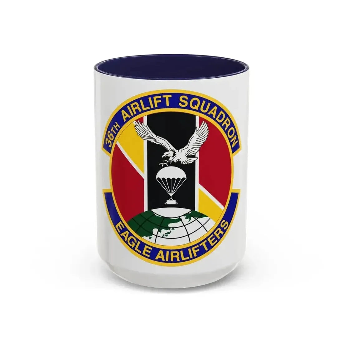 36th Airlift Squadron (U.S. Air Force) Accent Coffee Mug 15oz Navy - Go Mug Yourself