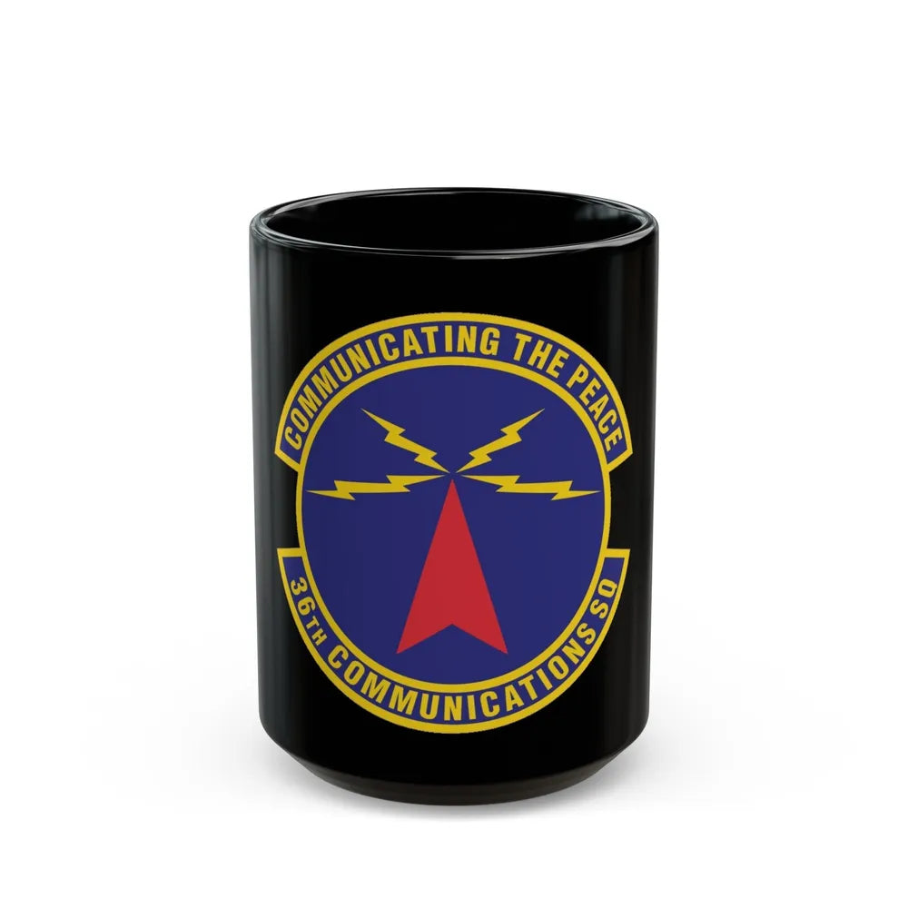 36th Communications Squadron (U.S. Air Force) Black Coffee Mug-15oz-Go Mug Yourself