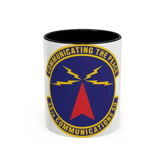 36th Communications Squadron (U.S. Air Force) Accent Coffee Mug 11oz Black - Go Mug Yourself