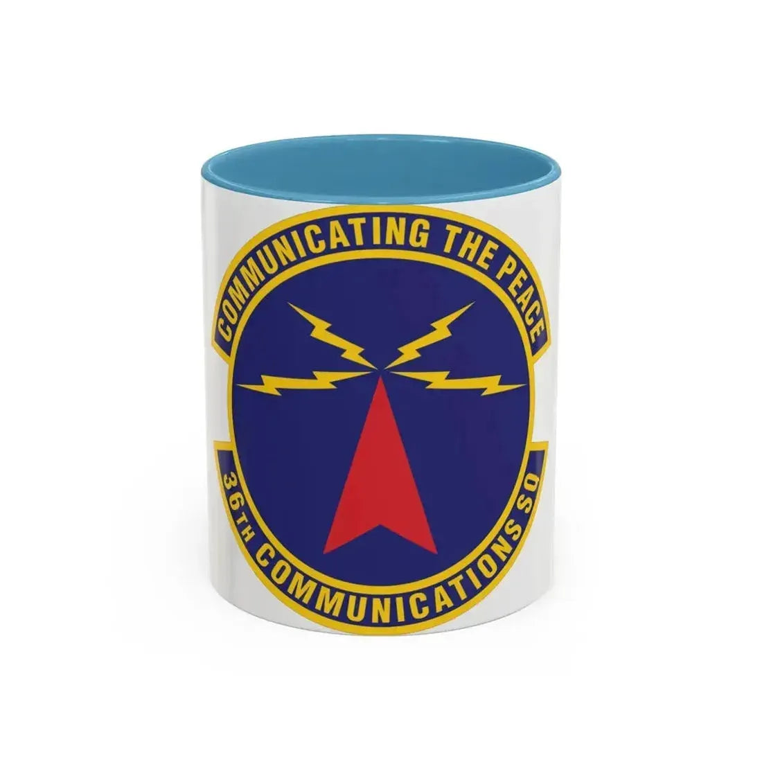 36th Communications Squadron (U.S. Air Force) Accent Coffee Mug 11oz Light Blue - Go Mug Yourself