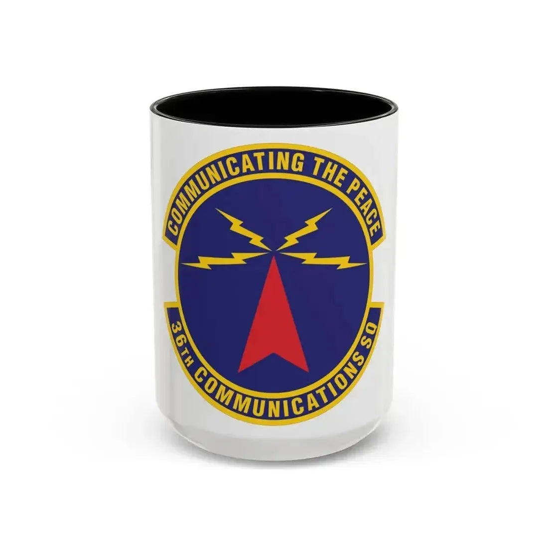 36th Communications Squadron (U.S. Air Force) Accent Coffee Mug 15oz Black - Go Mug Yourself