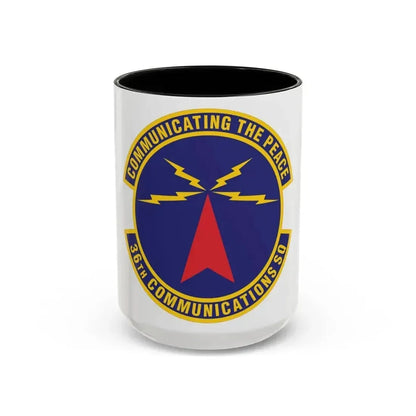 36th Communications Squadron (U.S. Air Force) Accent Coffee Mug 15oz Black - Go Mug Yourself