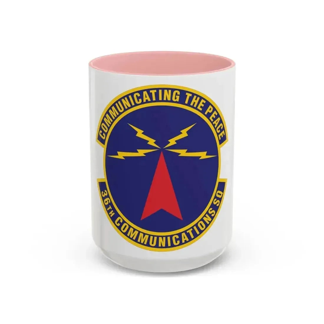 36th Communications Squadron (U.S. Air Force) Accent Coffee Mug 15oz Pink - Go Mug Yourself