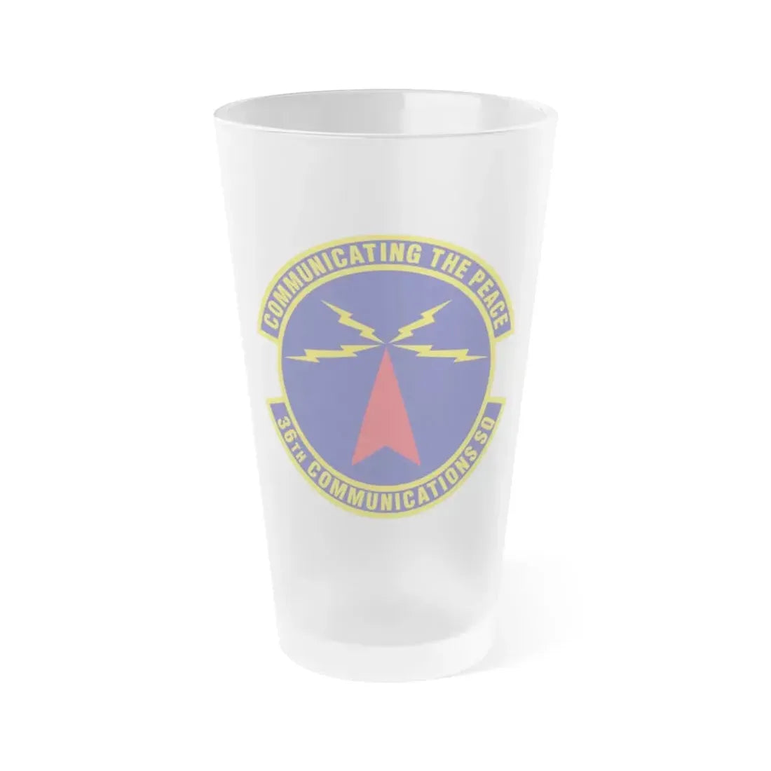 36th Communications Squadron (U.S. Air Force) Frosted Pint Glass 16oz Default Title - Go Mug Yourself