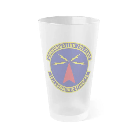 36th Communications Squadron (U.S. Air Force) Frosted Pint Glass 16oz Default Title - Go Mug Yourself