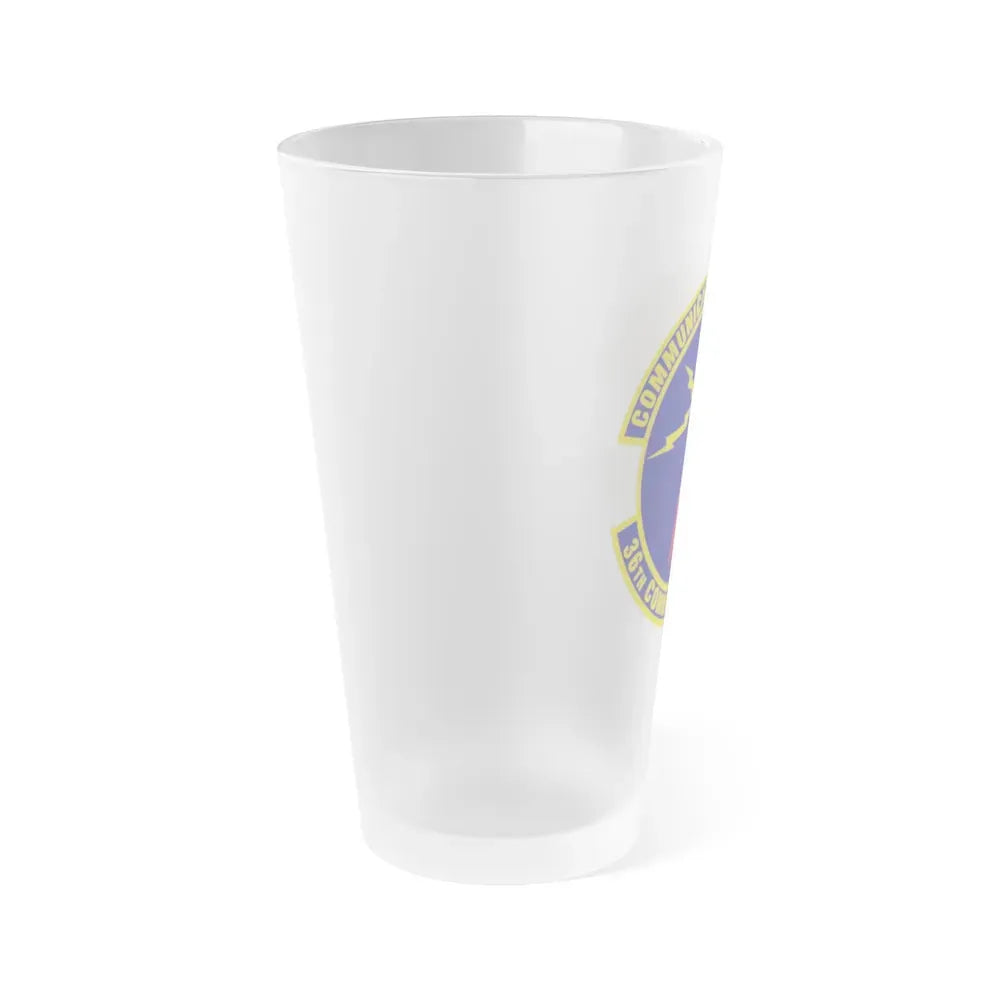 36th Communications Squadron (U.S. Air Force) Frosted Pint Glass 16oz - Go Mug Yourself