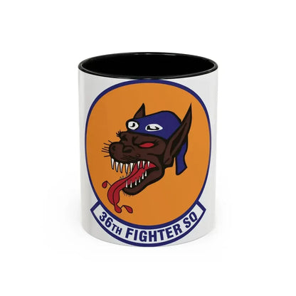 36th Fighter Squadron (U.S. Air Force) Accent Coffee Mug 11oz Black - Go Mug Yourself