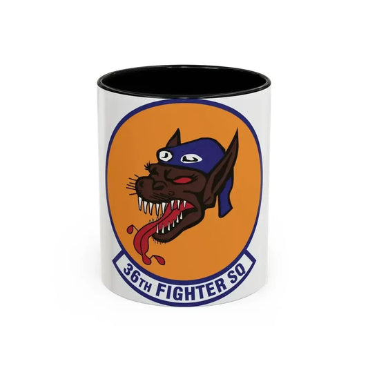 36th Fighter Squadron (U.S. Air Force) Accent Coffee Mug 11oz Black - Go Mug Yourself
