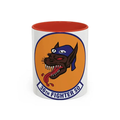 36th Fighter Squadron (U.S. Air Force) Accent Coffee Mug 11oz Red - Go Mug Yourself