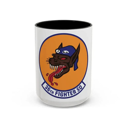 36th Fighter Squadron (U.S. Air Force) Accent Coffee Mug 15oz Black - Go Mug Yourself