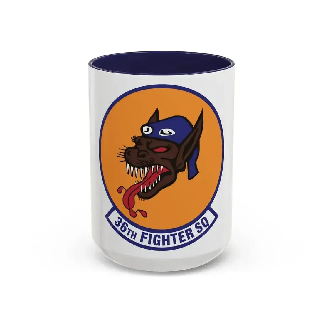 36th Fighter Squadron (U.S. Air Force) Accent Coffee Mug 15oz Navy - Go Mug Yourself