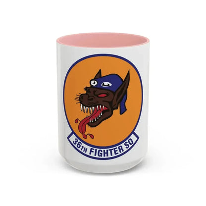 36th Fighter Squadron (U.S. Air Force) Accent Coffee Mug 15oz Pink - Go Mug Yourself