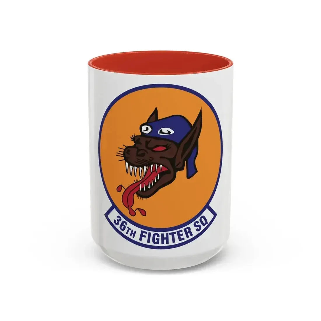 36th Fighter Squadron (U.S. Air Force) Accent Coffee Mug 15oz Red - Go Mug Yourself