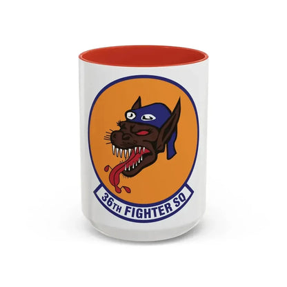 36th Fighter Squadron (U.S. Air Force) Accent Coffee Mug 15oz Red - Go Mug Yourself