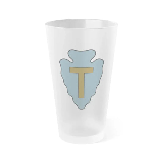 36th Infantry Division CSIB (U.S. Army) Frosted Pint Glass 16oz Default Title - Go Mug Yourself