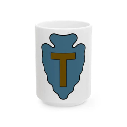 36th Infantry Division CSIB (U.S. Army) White Coffee Mug 15oz - Go Mug Yourself