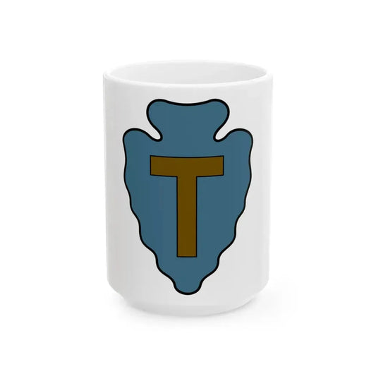36th Infantry Division CSIB (U.S. Army) White Coffee Mug 15oz - Go Mug Yourself