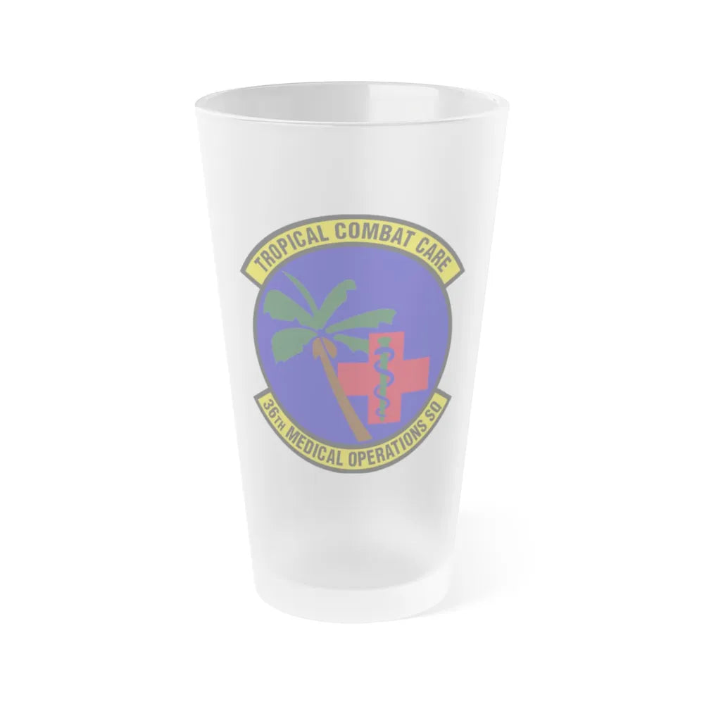 36th Medical Operations Squadron (U.S. Air Force) Frosted Pint Glass 16oz-16oz-Frosted-Go Mug Yourself