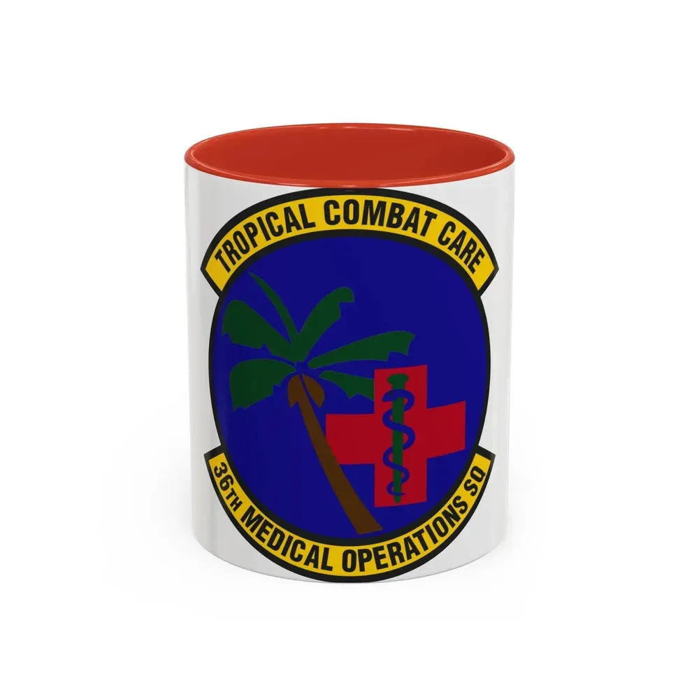 36th Medical Operations Squadron (U.S. Air Force) Accent Coffee Mug 11oz Red - Go Mug Yourself