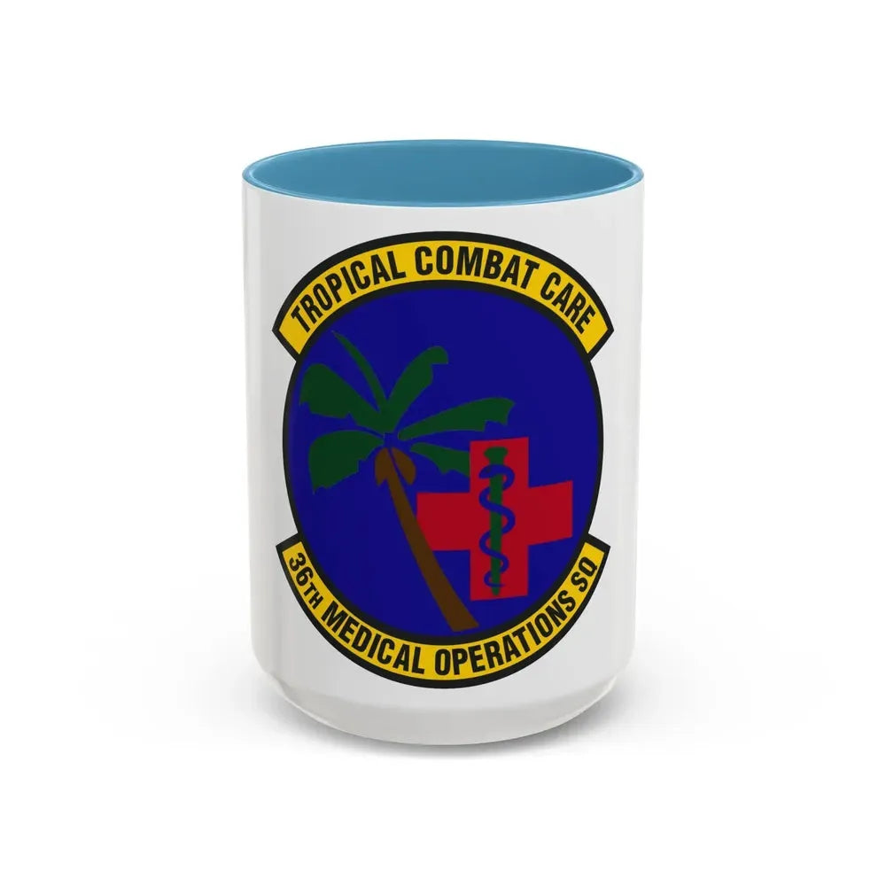 36th Medical Operations Squadron (U.S. Air Force) Accent Coffee Mug 15oz Light Blue - Go Mug Yourself