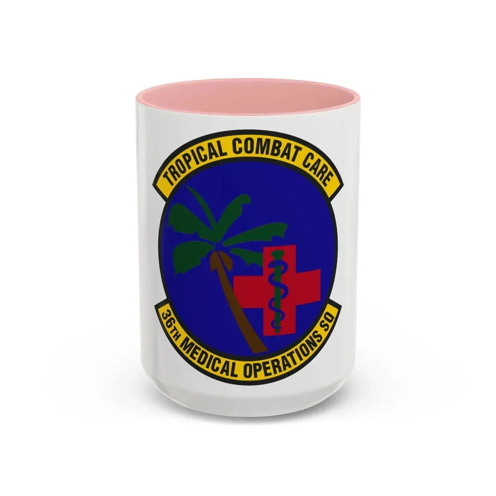 36th Medical Operations Squadron (U.S. Air Force) Accent Coffee Mug 15oz Pink - Go Mug Yourself