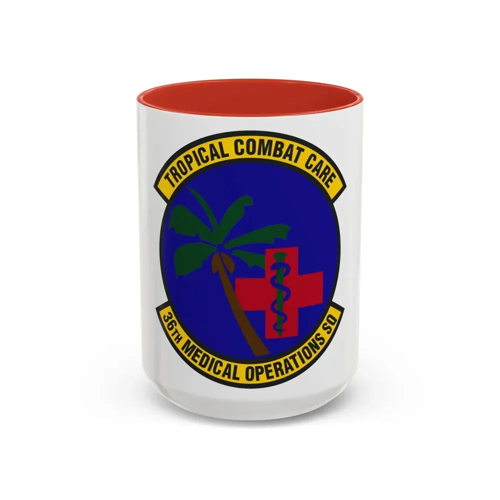 36th Medical Operations Squadron (U.S. Air Force) Accent Coffee Mug 15oz Red - Go Mug Yourself