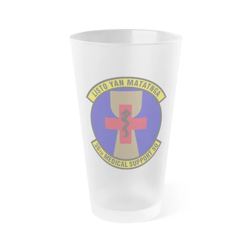 36th Medical Support Squadron (U.S. Air Force) Frosted Pint Glass 16oz-16oz-Frosted-Go Mug Yourself