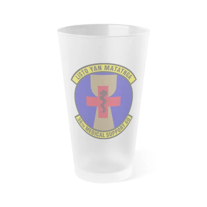 36th Medical Support Squadron (U.S. Air Force) Frosted Pint Glass 16oz-16oz-Frosted-Go Mug Yourself