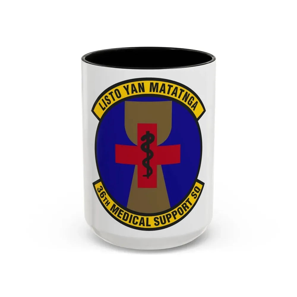 36th Medical Support Squadron (U.S. Air Force) Accent Coffee Mug 15oz Black - Go Mug Yourself