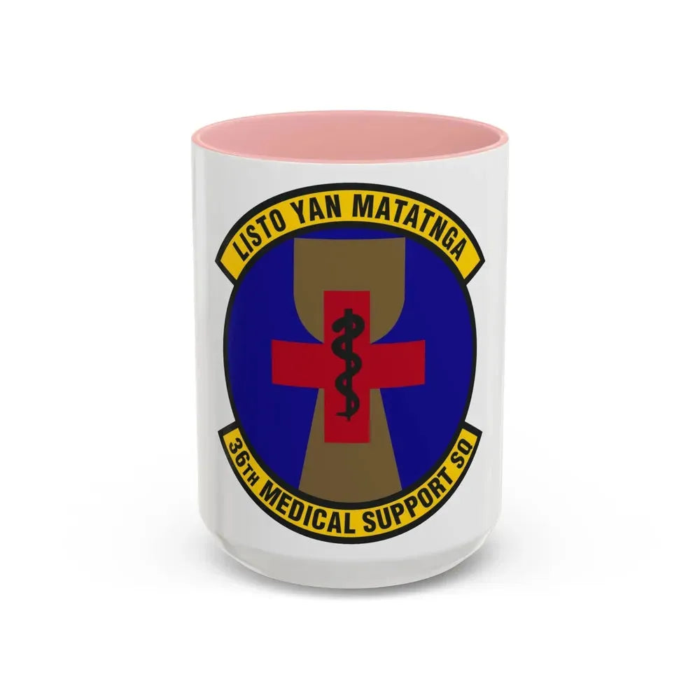 36th Medical Support Squadron (U.S. Air Force) Accent Coffee Mug 15oz Pink - Go Mug Yourself