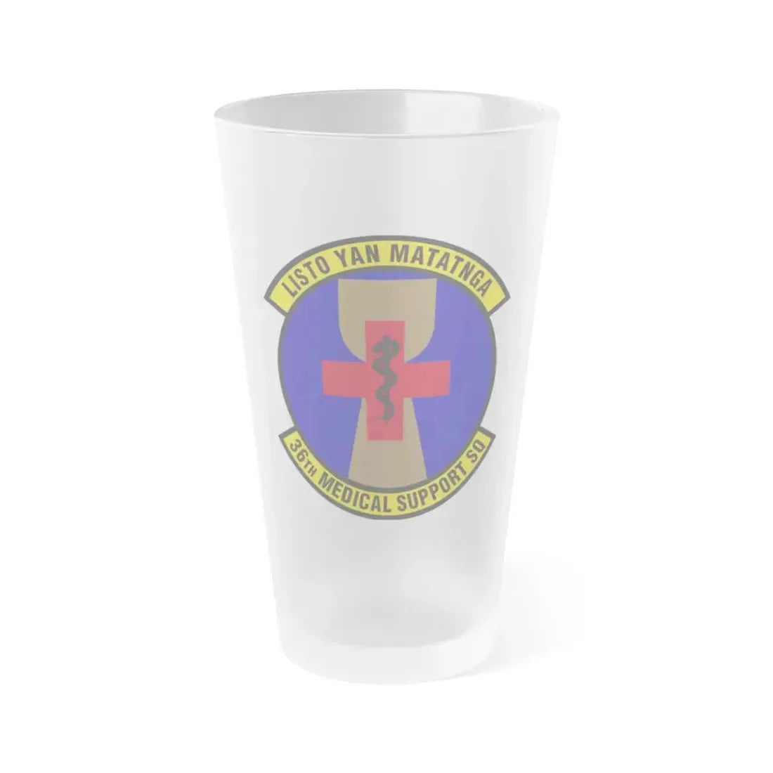 36th Medical Support Squadron (U.S. Air Force) Frosted Pint Glass 16oz - Go Mug Yourself