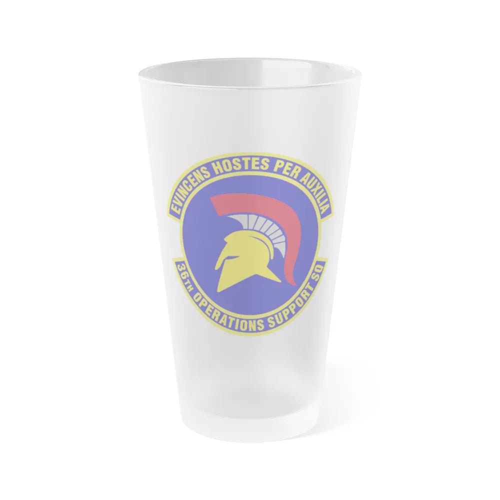 36th Operations Support Squadron (U.S. Air Force) Frosted Pint Glass 16oz-16oz-Frosted-Go Mug Yourself